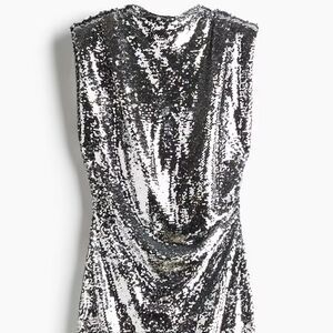 H-m Women's Black and Silver Dress
